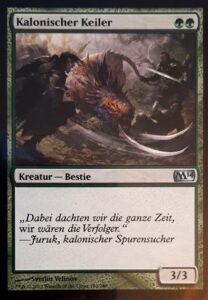 Kalonischer Keiler / Kalonian Tusker aus Magic 2014. Für zwei Mana eine sehr solide 3/3 Kreatur